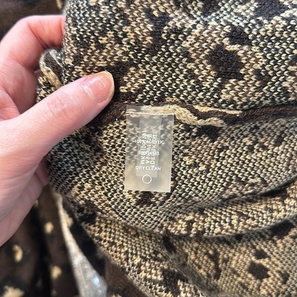 Tommy Hilfiger Cheetah Leopard Turtleneck Brown Long Sleeve Winter Sweater Dress - Picture 7 of 7